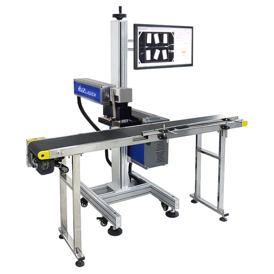 Laser Coding Date Logo 30W Flying Laser Marking Printing Machine for Wood Paper
